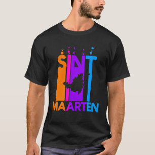 Sint Maartin Farbige Blasen T-Shirt