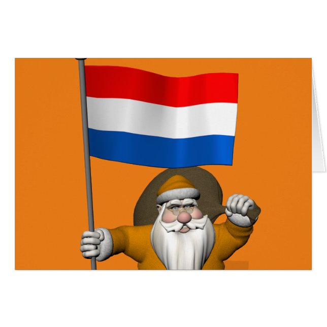 Sinterklaas mit Abzeichen der Niederlande (Vorderseite (Horizontal))