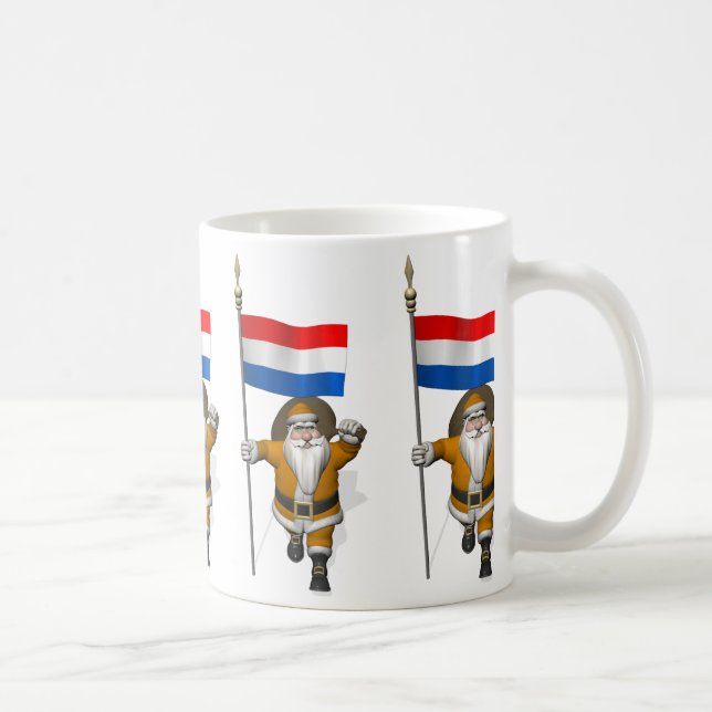 Sinterklaas mit Abzeichen der Niederlande Kaffeetasse (Rechts)