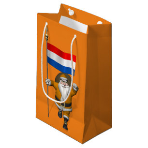 Sinterklaas mit Flagge der Niederlande Kleine Geschenktüte