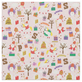 Sinterklaas mit weißem Pferd Stoff