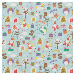 Sinterklaas mit weißem Pferd Stoff