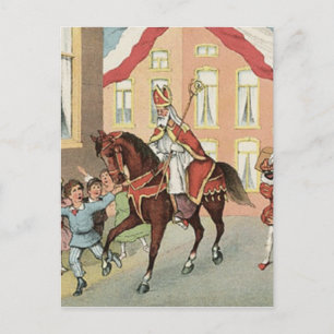 Sinterklaas Niederländischer St. Nick Vintage St. Postkarte