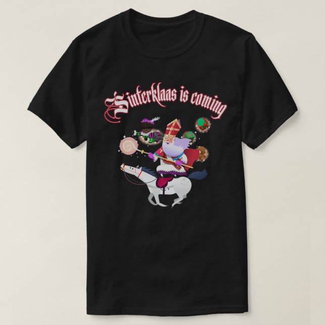 Sinterklaas Weihnachtsoutfit 2-Kunstpilet-Geschenk T-Shirt (Design vorne)
