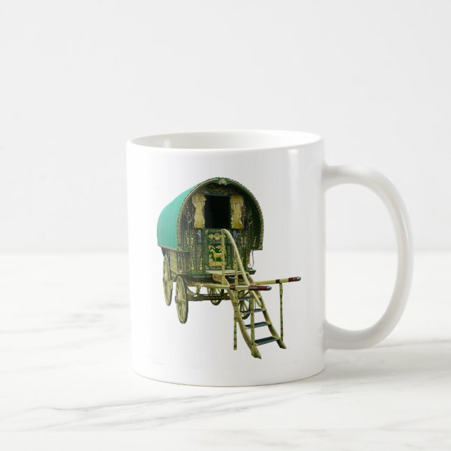 Sinti und Roma Bowtop Caravan Kaffee Tasse (Rechts)