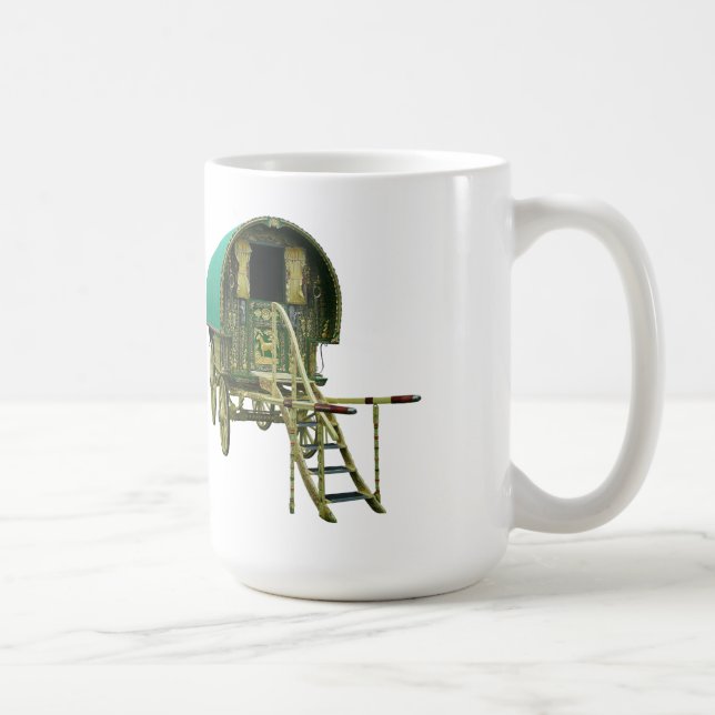 Sinti und Roma Bowtop Caravan Kaffee Tasse (Rechts)