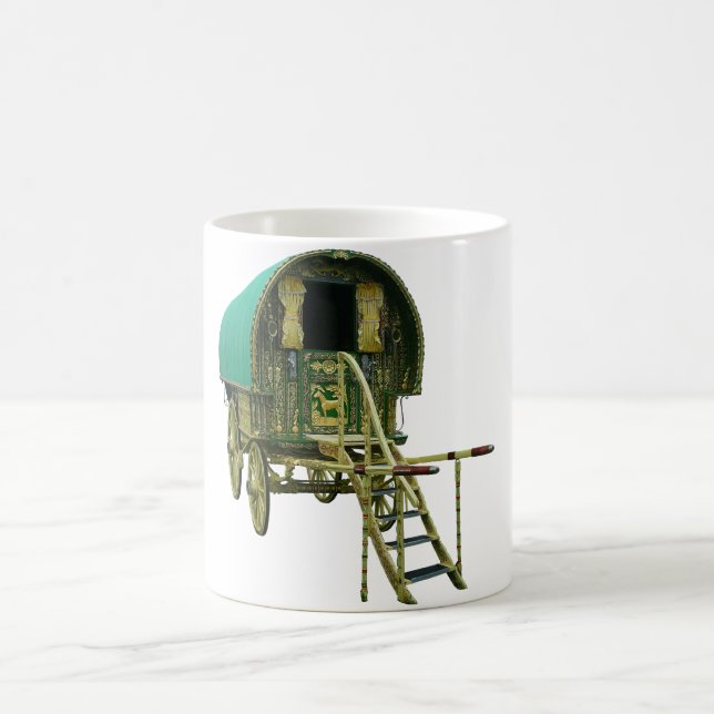 Sinti und Roma bowtop Wohnwagen Kaffeetasse (Mittel)