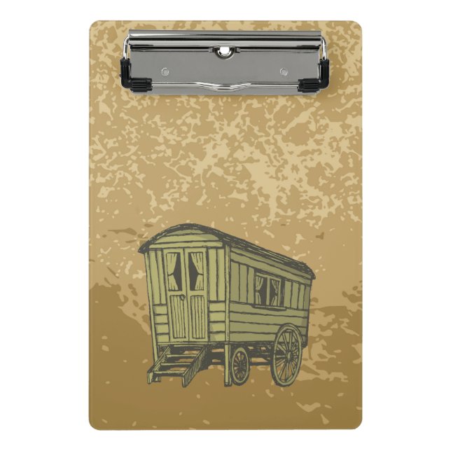 Sinti und Roma Caravan Mini Klemmbrett (Vorderseite)
