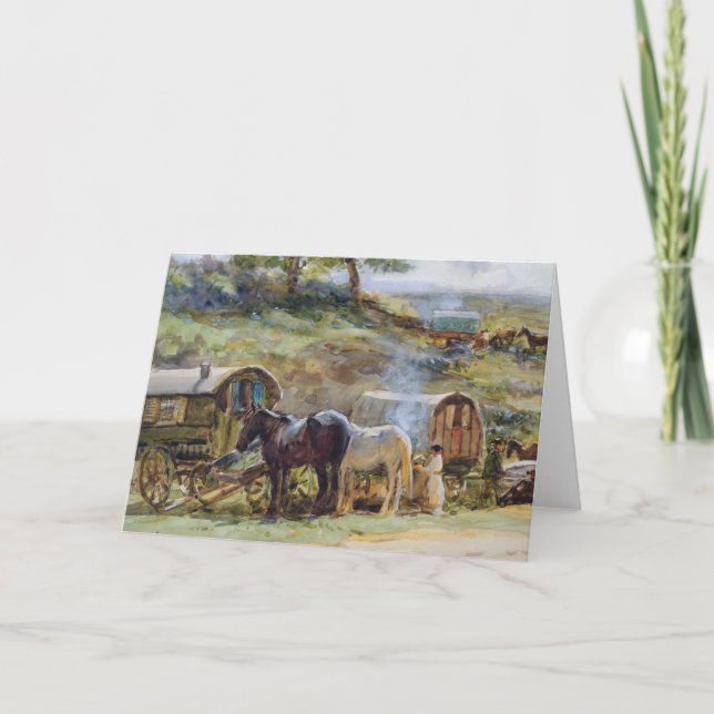 Sinti und Roma Encampment, Appleby, 1919 Karte (Vorderseite)