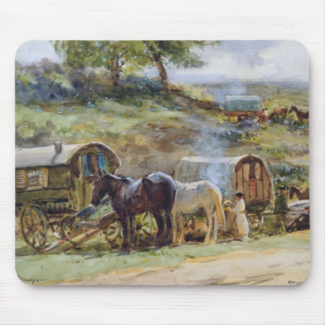 Sinti und Roma Encampment, Appleby, 1919 Mousepad (Vorne)
