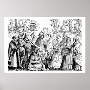 Sinti und Roma erzählen nach einem Holzschnitt in  Poster