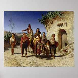Sinti und Roma Family on the Road, c.1861 Poster