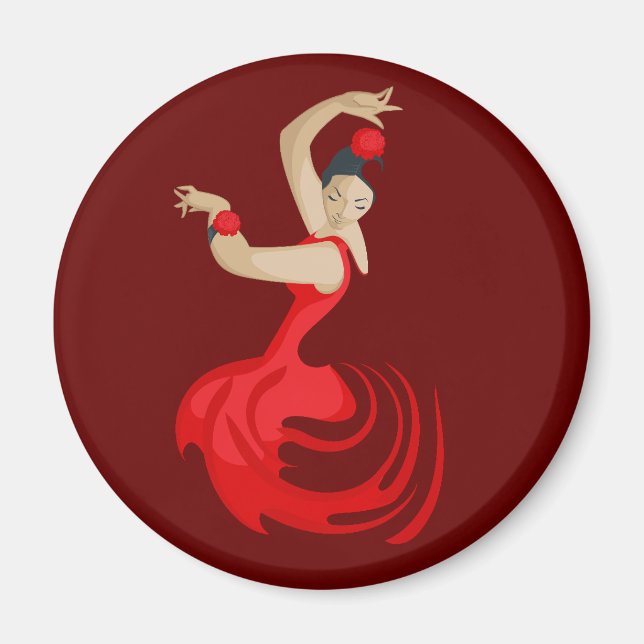 Sinti und Roma Flamenco Dancer Magnet (Vorne)