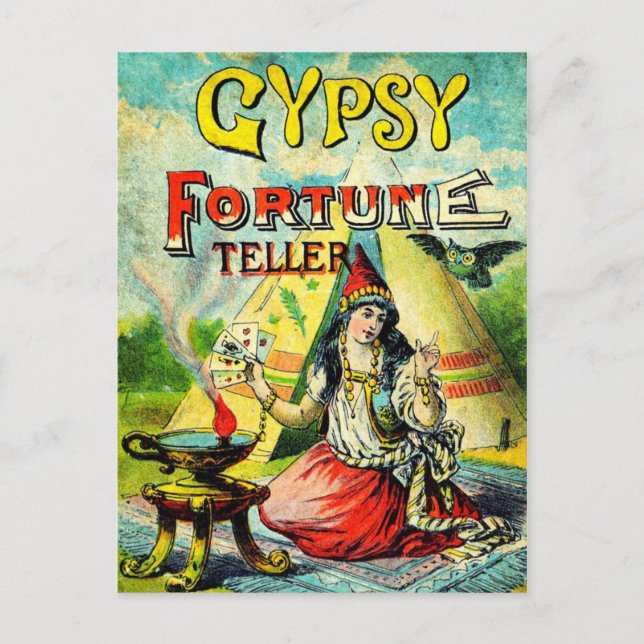 Sinti und Roma Fortune Teller Postkarte (Vorderseite)