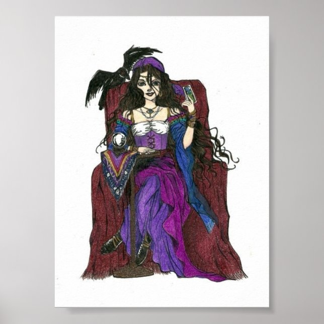 Sinti und Roma Fortune Teller und Crow Poster (Vorne)