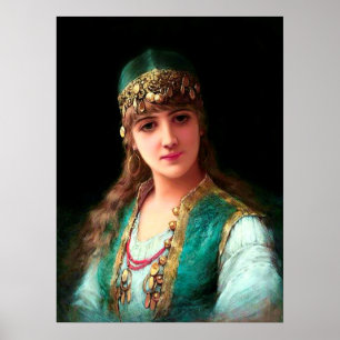 Sinti und Roma-Frau viktorianische Boho Bellydance Poster