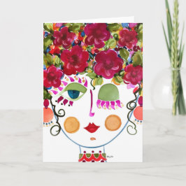 Sinti und Roma Garden Girl Camellia - Karte