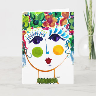 Sinti und Roma Garden Girl Herbst - Note Card Karte