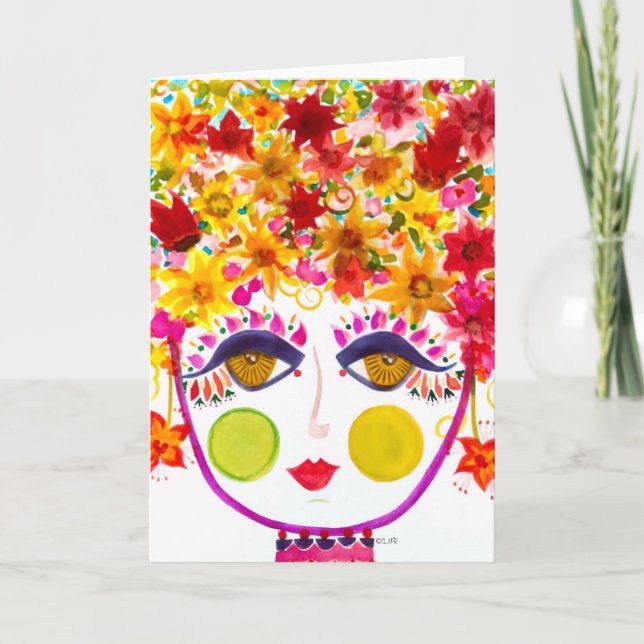 Sinti und Roma Garden Girl Lily - Note Card Karte (Vorderseite)