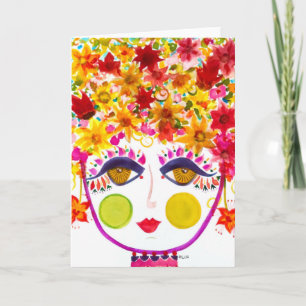 Sinti und Roma Garden Girl Lily - Note Card Karte