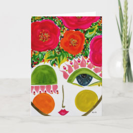 Sinti und Roma Garden Girl Rosie - Note Card Karte