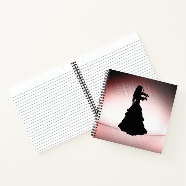Sinti und Roma Girl Plays Violin Notizbuch (Innenseite)