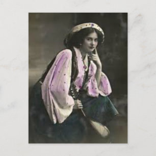Sinti und Roma Girl Postcard Postkarte