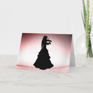 Sinti und Roma Girl spielt Geige-Leere im Inneren Einladung