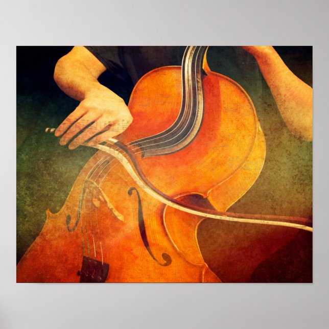 Sinti und Roma Jazz Variation - Surreal Cello Post Poster (Vorne)