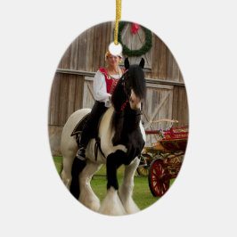 Sinti und Roma-König Gypsy Vanner Christmas Keramik Ornament