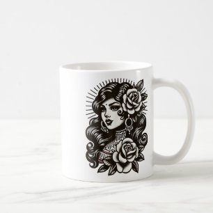 Sinti und Roma Lady Vintag Tattoo Style _1 Kaffeetasse