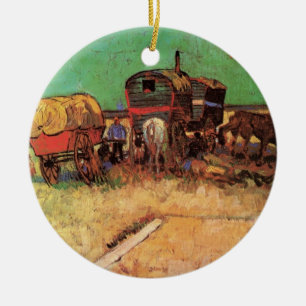 Sinti und Roma mit Caravans von Vincent van Gogh Keramikornament