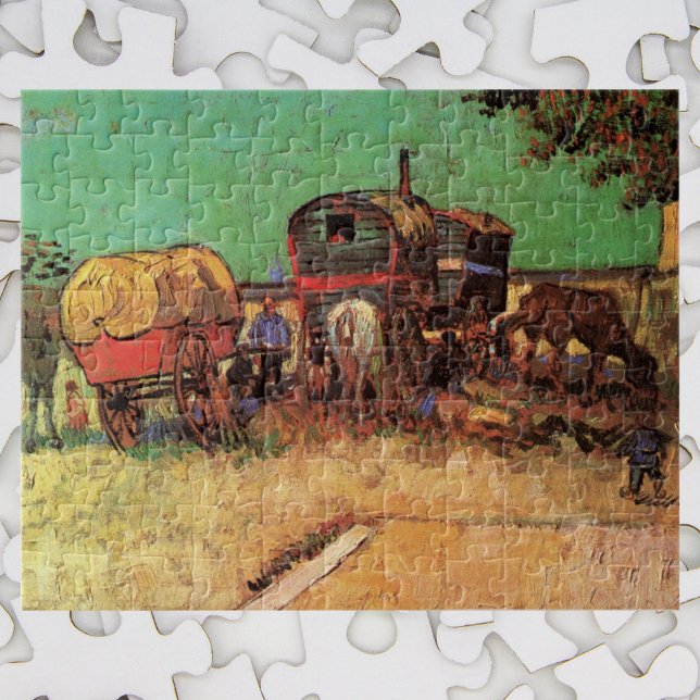 Sinti und Roma mit Caravans von Vincent van Gogh Puzzle (Von Creator hochgeladen)