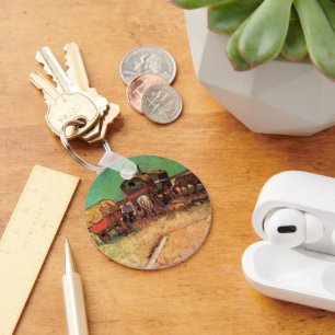 Sinti und Roma mit Caravans von Vincent van Gogh Schlüsselanhänger