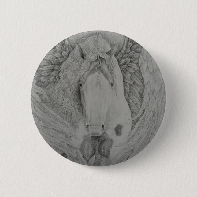 Sinti und Roma Pegasus Button (Vorderseite)