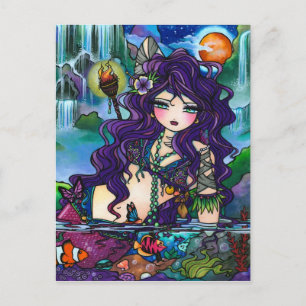 Sinti und Roma Pirate Mermaid Fantasy Marine Art P Postkarte