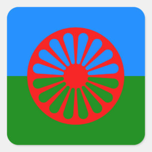 Sinti und Roma Quadratischer Aufkleber