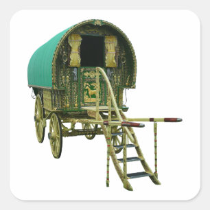 Sinti und Roma Quadratischer Aufkleber