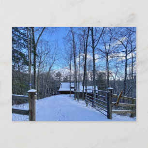 Sinti und Roma Road Vacation Cabin im Winter 2022 Postkarte