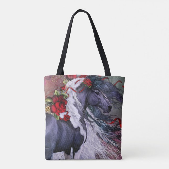 Sinti und Roma Rose Tote Tasche (Rückseite)