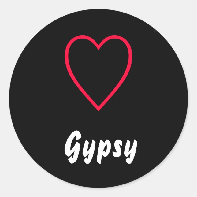 Sinti und Roma Runder Aufkleber (Vorderseite)