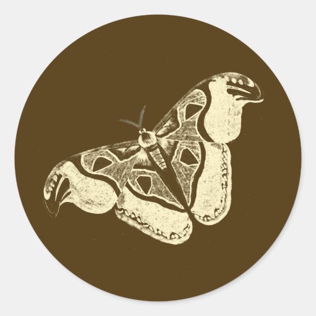 Sinti und Roma, schokoladenbraun und beige Runder Aufkleber (Vorderseite)