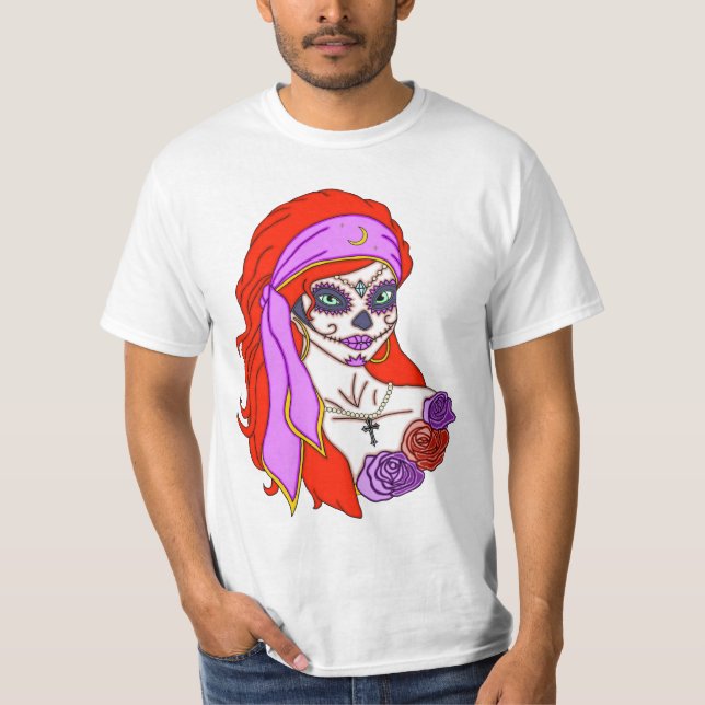 Sinti und Roma Sugar Skull T-Shirt (Vorderseite)