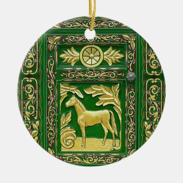 Sinti und Roma-Türdetails Keramik Ornament (Vorne)