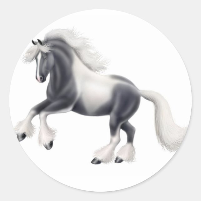 Sinti und Roma Vanner Cob Horse Sticker (Vorderseite)