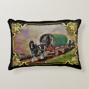 Sinti und Roma Vanner Horse Irish Caravan Wagon Ta Dekokissen