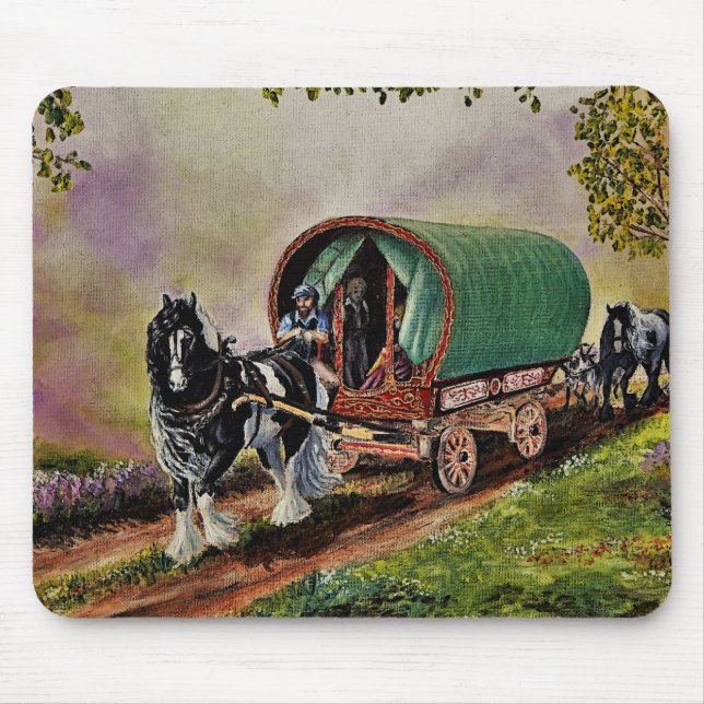 Sinti und Roma Vanner Pferd Mousepad (Vorne)