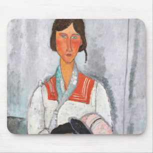 Sinti und Roma Woman mit Baby, Modigliani Mousepad