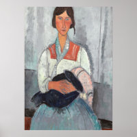 Sinti und Roma Woman with Baby, 1919 (Öl auf Leinw