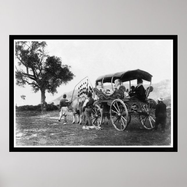 Sinti und Roma Women in a Wagon in the Turkey 1895 Poster (Vorne)